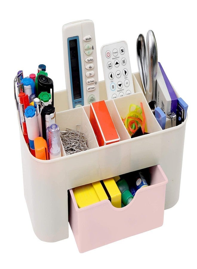 Moxtiza Plastic Cosmetic Jewelry Organizer Makeup Brush Box Lipstick Remote Control Holder - Image 1