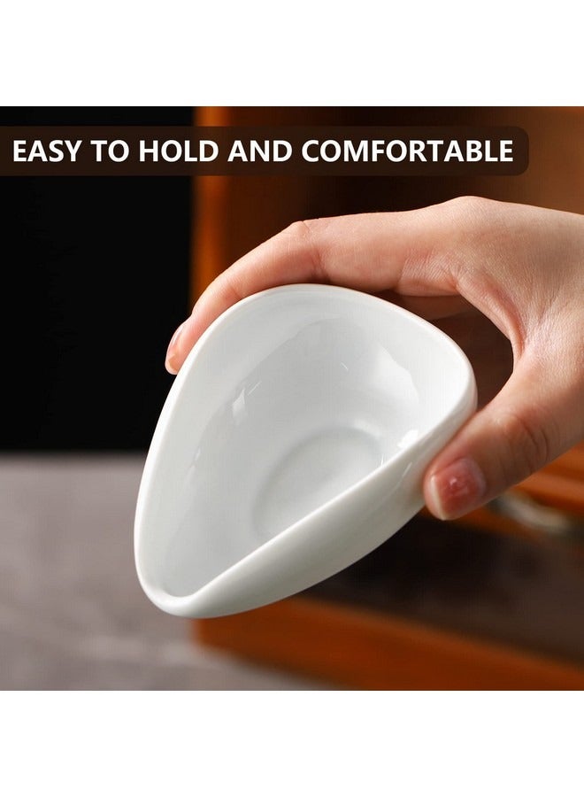 Beauenty Coffee Beans Ceramic Dosing Cup, Weigh Coffee Bean Container, Pure White Ceramic Tea&Coffee Beans Vessel, Tea Scoop for Loose Tea - Image 3