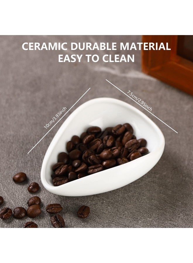 Beauenty Coffee Beans Ceramic Dosing Cup, Weigh Coffee Bean Container, Pure White Ceramic Tea&Coffee Beans Vessel, Tea Scoop for Loose Tea - Image 4