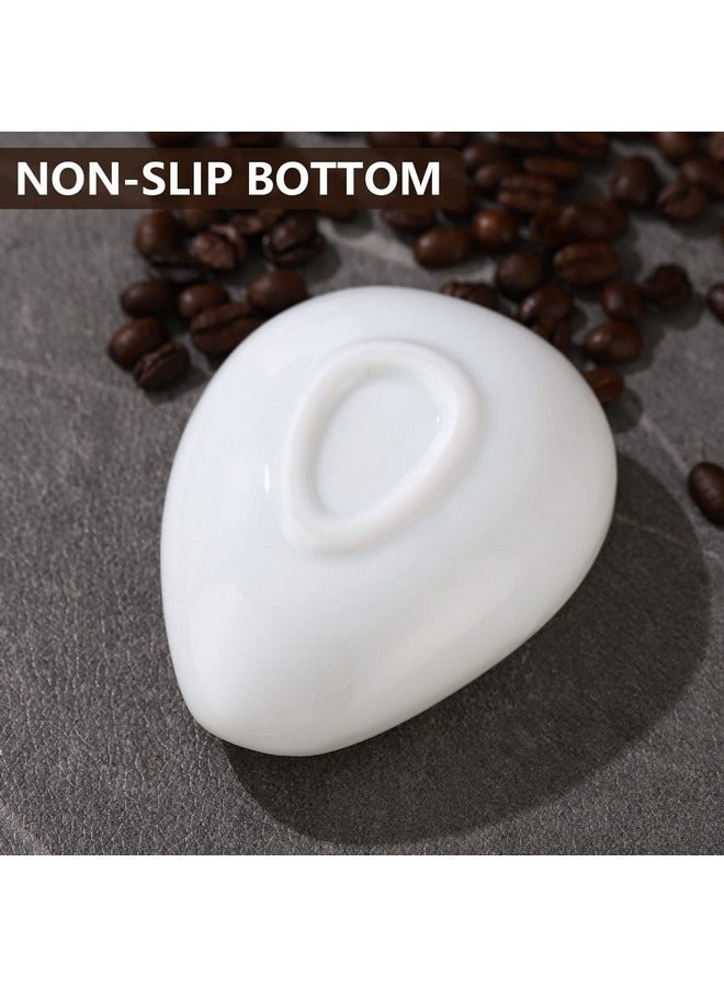 Beauenty Coffee Beans Ceramic Dosing Cup, Weigh Coffee Bean Container, Pure White Ceramic Tea&Coffee Beans Vessel, Tea Scoop for Loose Tea - Image 5