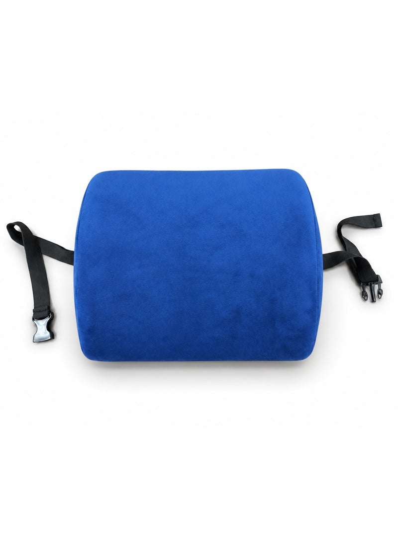 Foam Lumbar Support Pillow for Daily Use, Ergonomic Lower Back Cushion with Removable Washable Velvet Cover for Office Chair, Car Seat and Home - Image 3