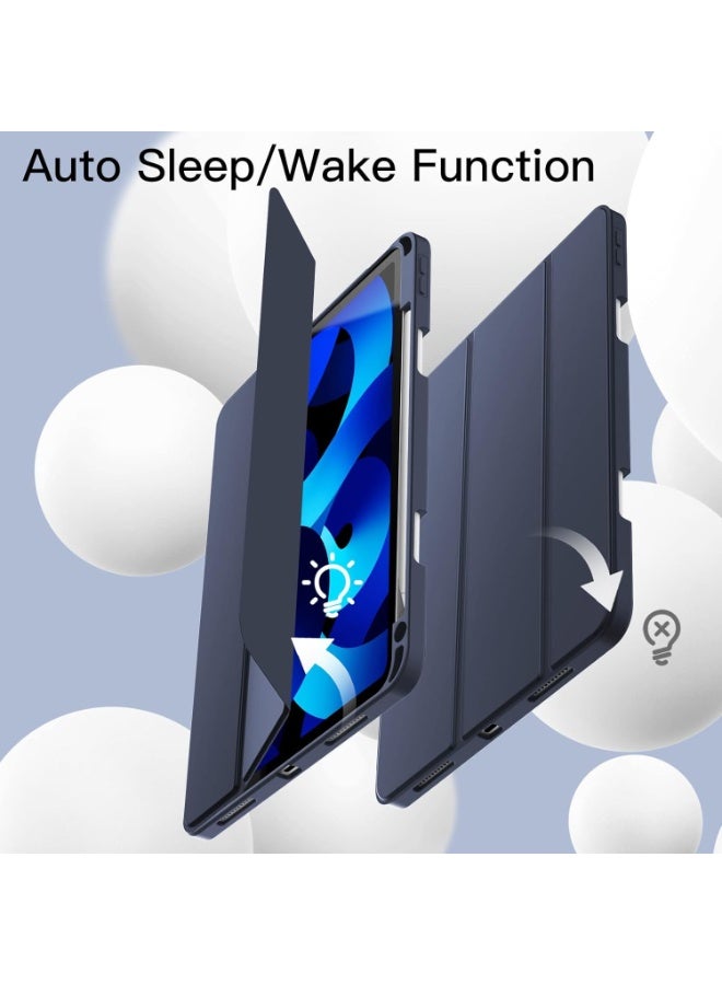 Jetech Case for iPad Air 11 Inch M4 M3 M2 2026 2025 2024 and iPad Air 5th 4th Generation 10.9 Inch 2022 2020 with Pencil Holder Slim Tablet Cover Soft TPU Back Deep Navy - Image 4
