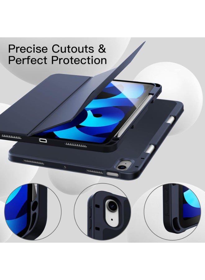 Jetech Case for iPad Air 11 Inch M4 M3 M2 2026 2025 2024 and iPad Air 5th 4th Generation 10.9 Inch 2022 2020 with Pencil Holder Slim Tablet Cover Soft TPU Back Deep Navy - Image 3