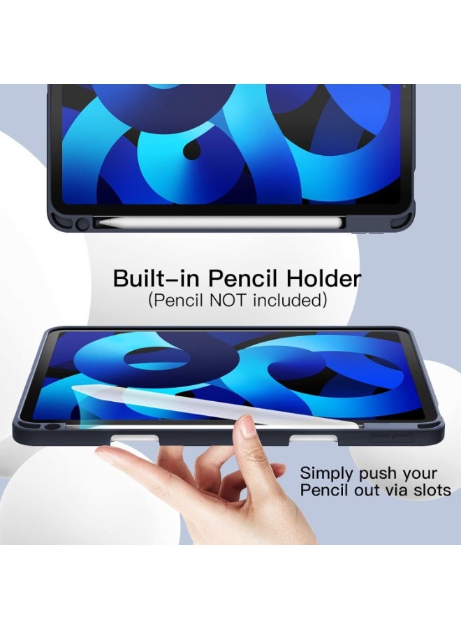 Jetech Case for iPad Air 11 Inch M4 M3 M2 2026 2025 2024 and iPad Air 5th 4th Generation 10.9 Inch 2022 2020 with Pencil Holder Slim Tablet Cover Soft TPU Back Deep Navy - Image 2
