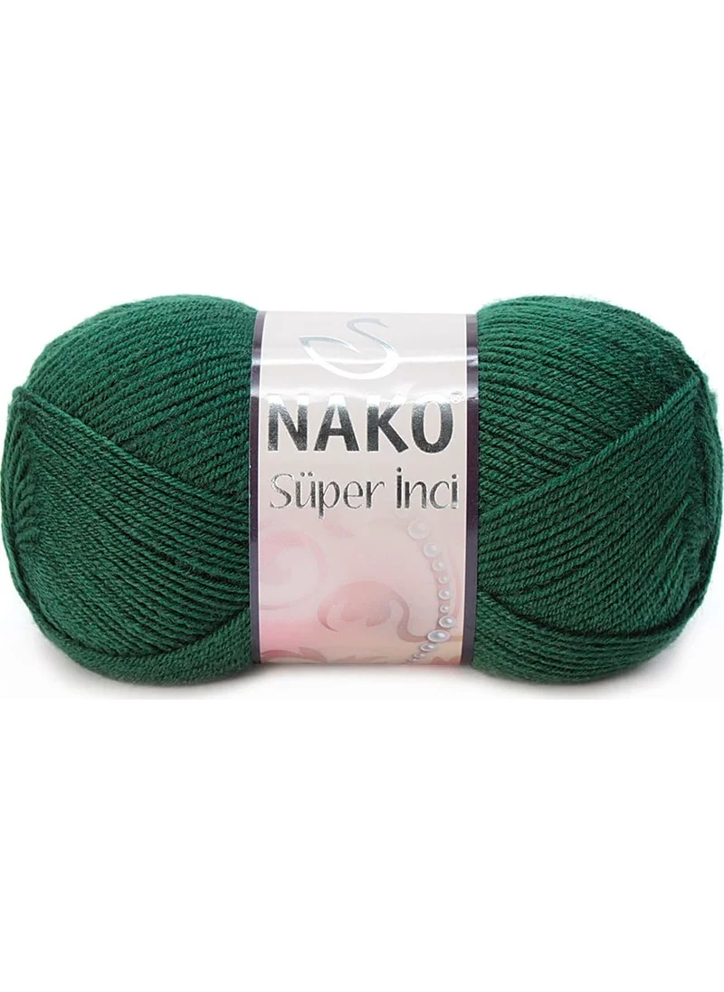 ناكو Super Pearl Knitting Yarn 601 Emerald Green