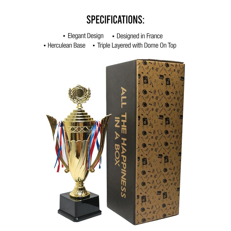 ArtRight Elysian Trophy for Sports, Office and Events | Golden Winner Trophy for Cricket, Football, Office and Corporate Team Events | Award for Best Employee & Winning Team - Image 3