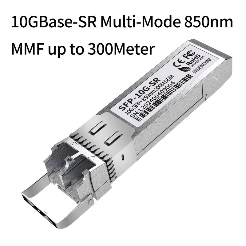 GESD 10Pack 10G SFP+ LC Module, 10GBase-SR Multi-Mode Ethernet Transceiver, 850nm MMF up to 400m â€“ Compatible with Cisco, Meraki, Ubiquiti, Mikrotik, Netgear, HPE, TP-Link, Aruba and More - Image 3