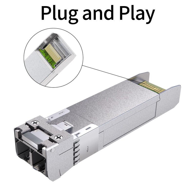 GESD 10Pack 10G SFP+ LC Module, 10GBase-SR Multi-Mode Ethernet Transceiver, 850nm MMF up to 400m â€“ Compatible with Cisco, Meraki, Ubiquiti, Mikrotik, Netgear, HPE, TP-Link, Aruba and More - Image 5