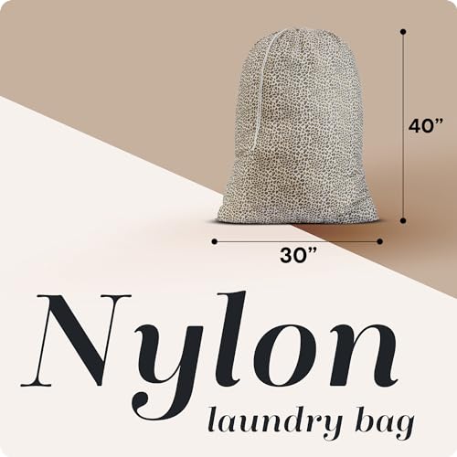 Handy Laundry Nylon Bag - Locking Drawstring Closure, Machine Washable, These Large Bags Will Fit a Laundry Basket and Strong Enough to Carry up to Two Loads of Clothes. (Leopard | 30" x 40") - Image 2