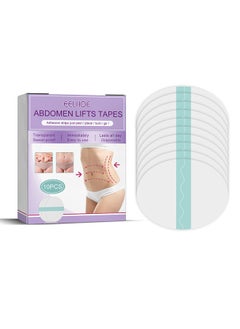 EELHOE 10 PCS Abdomen Lift Tapes, for Anti-wrinkles, Reusable Silicone Stretch Marks Patch for Lifts Sagging Skin on Abdomen, Smooths Wrinkles - Belly Stomach Pads Stickers, Tummy Sculpting Tape  - Image 1
