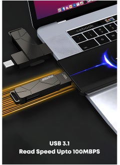 Faster 256GB Dual OTG USB Type-C Flash Drive - 2 in 1 USB 3.1 Pendrive with Metal Body - High Speed Jump Drive Memory Stick with Keychain - Transfer Speed Up to 100 Mbps - For Laptop, Mobile, Smart TV, Car, Speaker  - Image 5