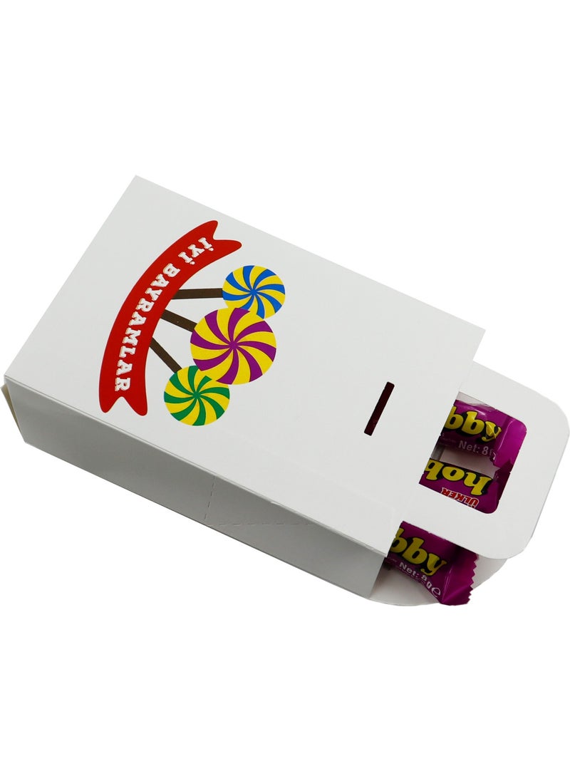Repro Design 10 x 15 cm White 3 Pieces Happy Holidays Printed Empty Tissue Box, Candy, Pocket Money, Gift Box,  - Image 2