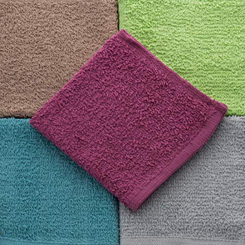 SIMPLI-MAGIC Cotton Wash Cloths 12"x12" (50 Pack) – Highly Absorbent Soft Towels for Bathroom – Commercial Terry Washcloth for Face, Hand, Bath, Kitchen, Gym & Hotel (Multicolor) - Image 2