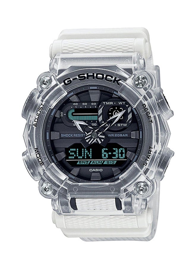 CASIO - Analog Plus Digital Round Water Resistance Wrist Watch GA-900SKL-7ADR - Image 1