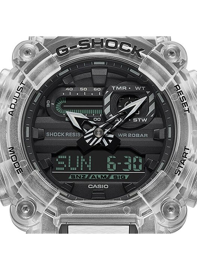 CASIO - Analog Plus Digital Round Water Resistance Wrist Watch GA-900SKL-7ADR - Image 1