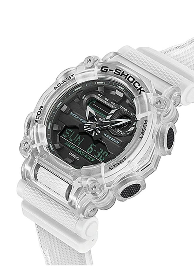 CASIO - Analog Plus Digital Round Water Resistance Wrist Watch GA-900SKL-7ADR - Image 1