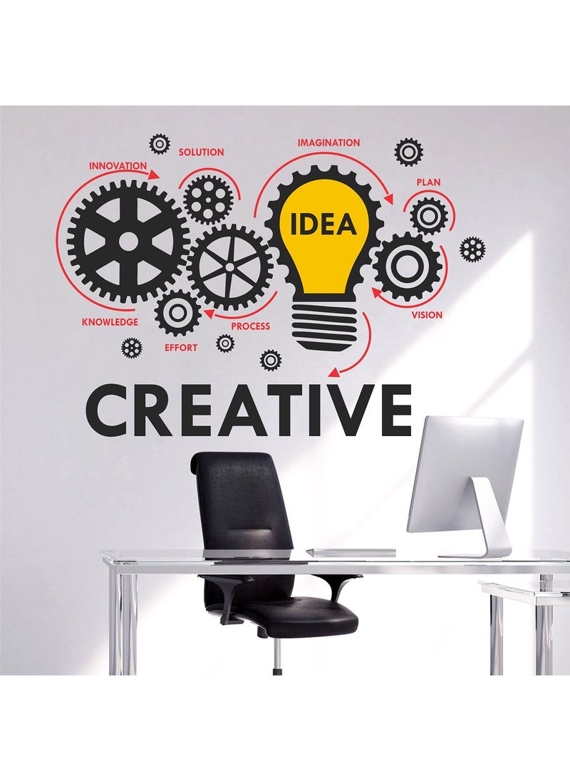 StickMe - StickMe 'Creative Idea Innovation Teamwork Office Work Place Inspirational Motivational Wall Sticker' -SM1055 (Multi Colour, Vinyl - 100cm X 70 cm) - Image 1