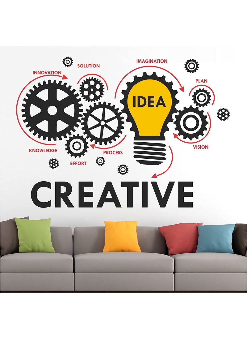 StickMe - StickMe 'Creative Idea Innovation Teamwork Office Work Place Inspirational Motivational Wall Sticker' -SM1055 (Multi Colour, Vinyl - 100cm X 70 cm) - Image 1