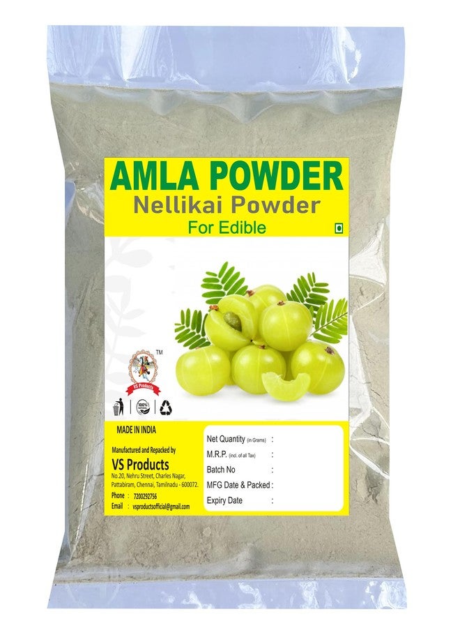 VS Products Fresh Amla Powder,Nellikai, Amalaki, Emblika Officinalis, Indian Gooseberry Powder For Face & Hair, (Pack Of 1100 Grams) - Image 1