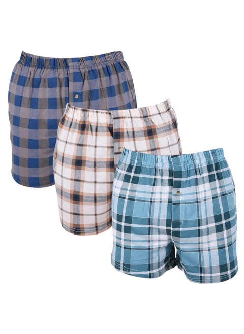 Pack of 3 Cotton 100% Printed Boxer Underwear for Men