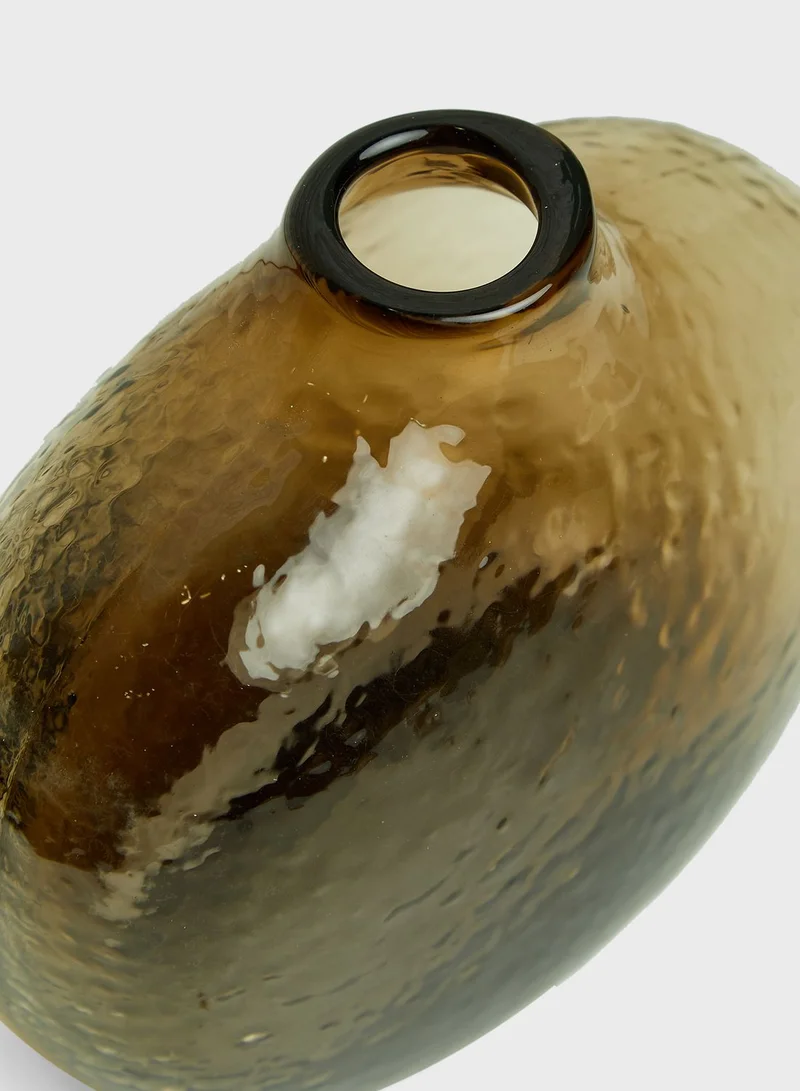 AURORA Irregular Brown Glass Vase