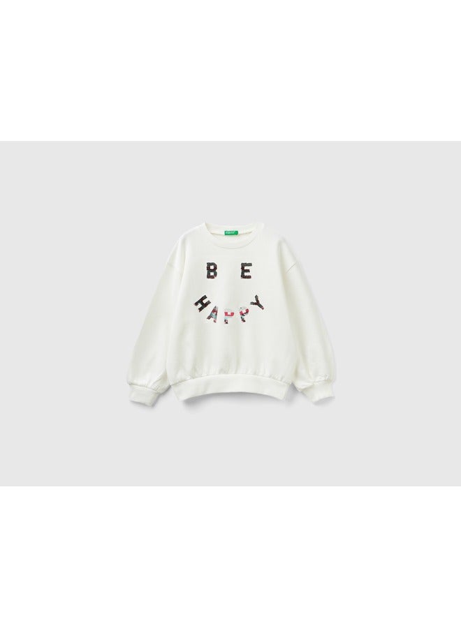 UNITED COLORS OF BENETTON Sweatshirt With Reversible Sequins - Image 3