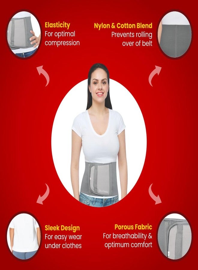Dr. Ortho Dr.Ortho Abdominal Belt for Women, Post C-Section Surgery, Maternity Waist Support After Delivery, Tummy Reduction, Belly Support Belt Grey (XL) - Image 4