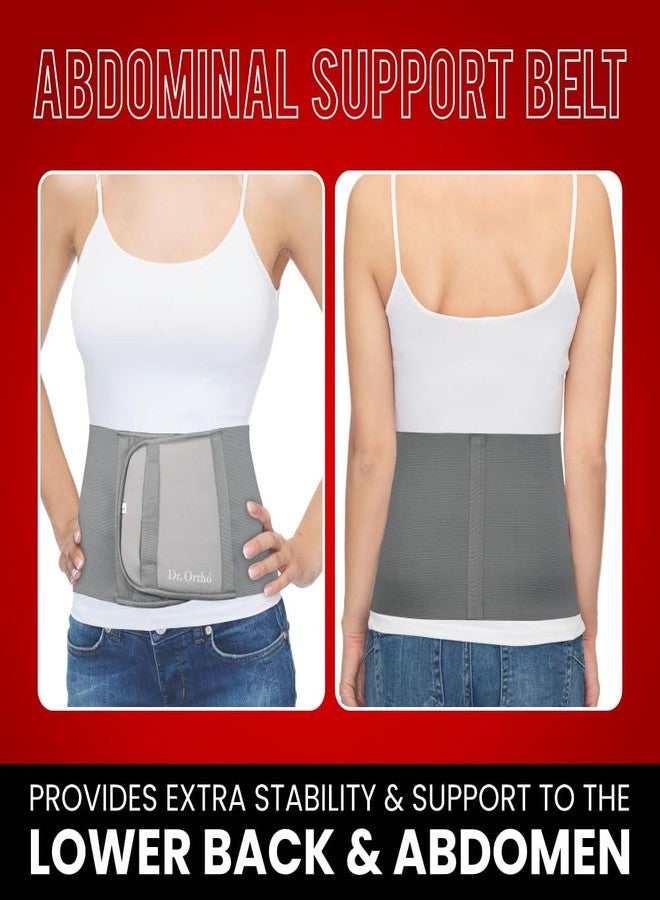 Dr. Ortho Dr.Ortho Abdominal Belt for Women, Post C-Section Surgery, Maternity Waist Support After Delivery, Tummy Reduction, Belly Support Belt Grey (XL) - Image 2