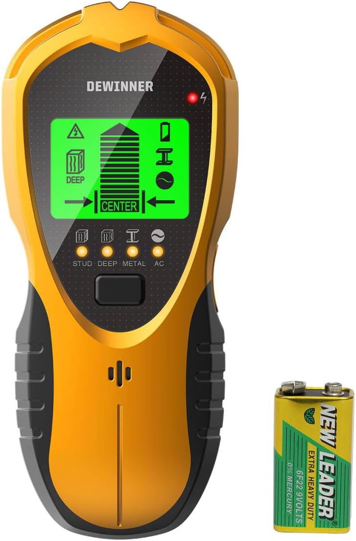 ديوينر كاشف الحوائط الرقمي متعدد الأغراض DEWINNER LCD 4 في 1 لكشف الأسلاك الكهربائية والخشب والأسلاك المعدنية وكشف العوارض الخشبية - Image 1