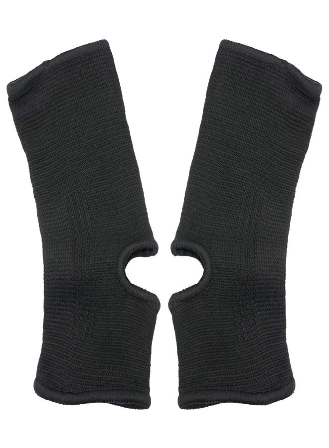 Luwint Kid Compression Ankle Brace Sock Support, Knitted Ankle Sleeve for Boys Girls, Youth Ankle Support for Sprains, Tendonitis, Arthritis, Basketball Running Soccer Dance Fitness, 1 Pair Black - Image 2
