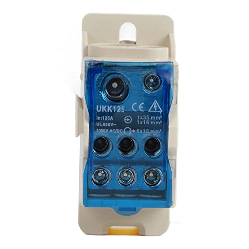Liccx 125A Din Rail Terminal Block - Universal Power Junction Box for Cabinets - Image 1