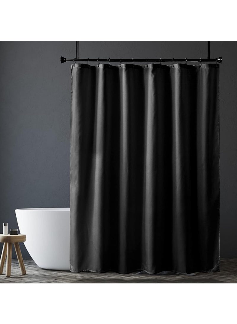 Generic - Waterproof Fabric Shower Curtain, 180 x 180 cm, Black - Image 1