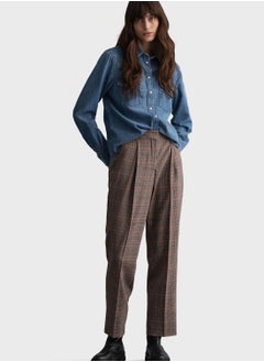 GANT High Waist Checked Pants  - Image 5