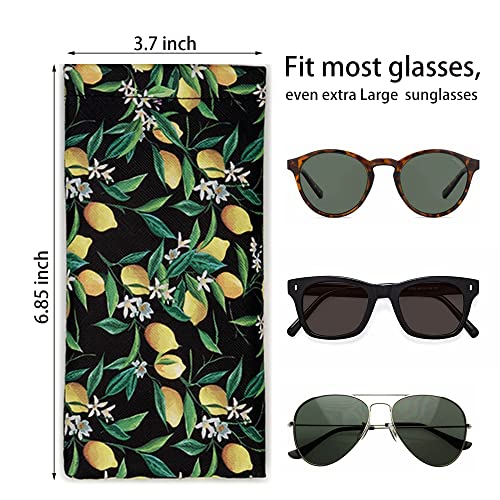WOW DING 6PCS Eyeglass Pouch, Eyeglasses Cases for Women, Sunglasses Case with Cleaning Cloth, Soft Portable Glasses Pouch Bag - Image 3
