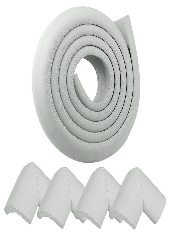 Mockery 6.5ft Baby Proofing Edge and Corner Guard Protector Set, Table Edge Corner Cushion Guards, Strip Softener Bumper Safety Protector for Kids Baby,Furniture Desk Guard with Dual Sided Tape(Grey) - Image 1