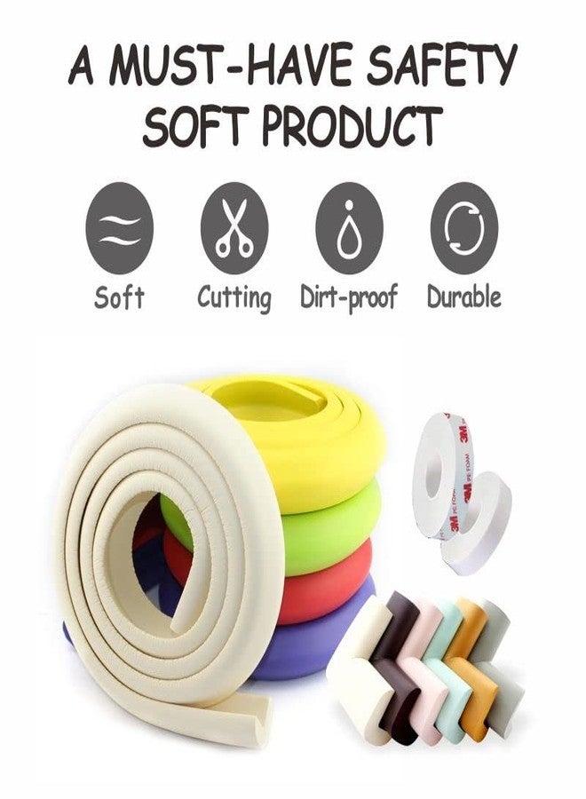Mockery 6.5ft Baby Proofing Edge and Corner Guard Protector Set, Table Edge Corner Cushion Guards, Strip Softener Bumper Safety Protector for Kids Baby,Furniture Desk Guard with Dual Sided Tape(Grey) - Image 2