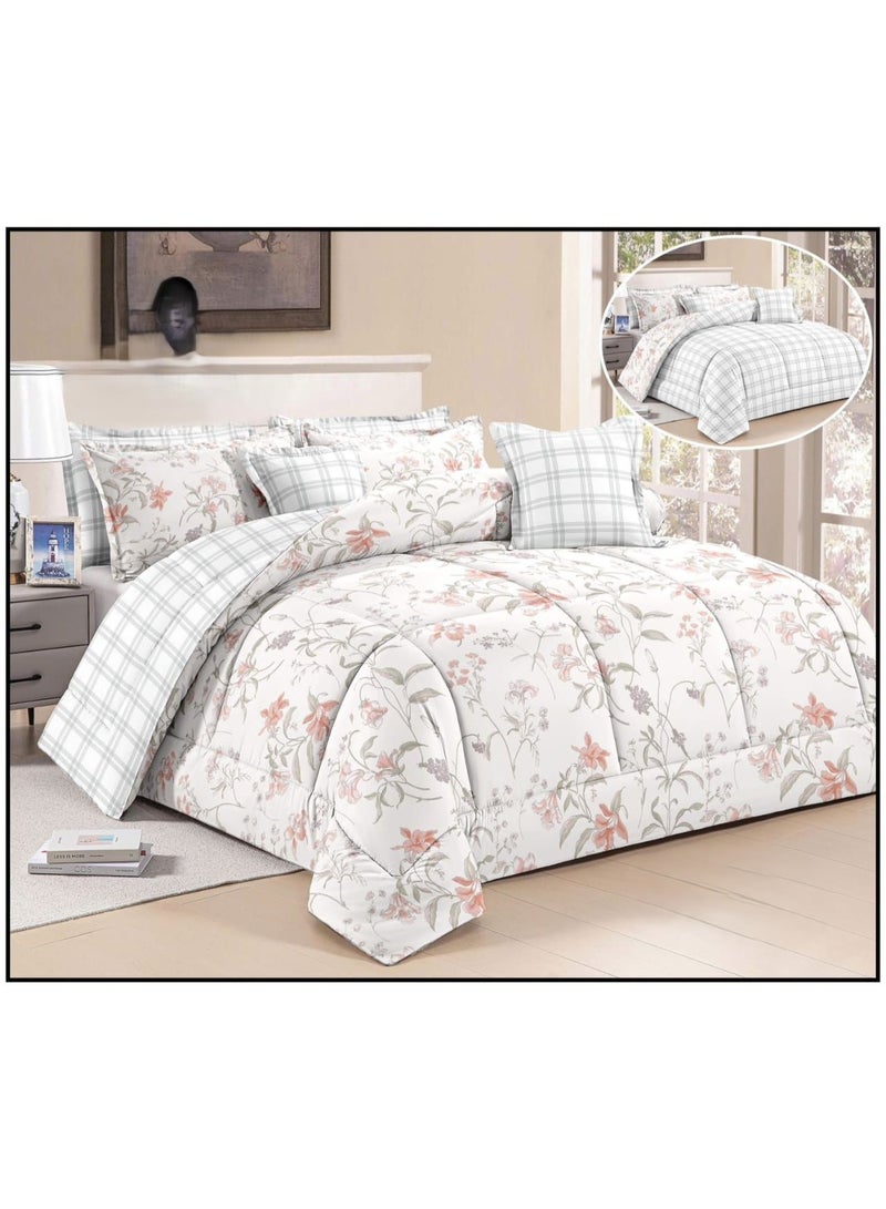 برايدس مفرش صيفي نفرين 8 قطع مايكرو فايبر مشجر مقاس 220*240 سم - Image 3