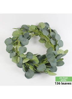 Generic Artificial Ivy Vines Green Leaf Decor 2 M Frost White eucalyptus leaves 1 pack (1) 