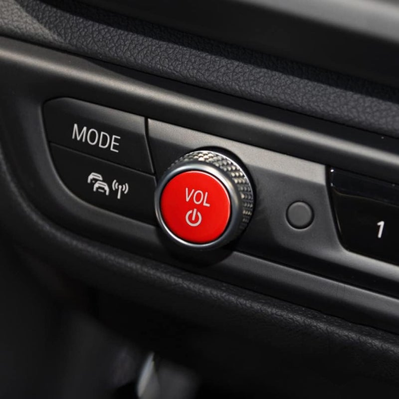 woobles Vol Button, Center Console Media Control Knob Covers Car Volume Knob Cover Replacement Compatible with G26 X3M X4M F97 F98 X3 X4 G02 G01 G14 G15 G16 X5 X6 G05 G06 - Image 1