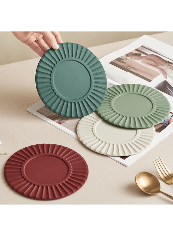 Ferris Wheel Silicone Heat Insulation Pad High Temperature Resistant Dining Mat Pot Mat Advanced Sense Cup Mat Bowl Mat Casserole Anti-scalding Mat Round Mat-Color:Metal Frame - Image 3