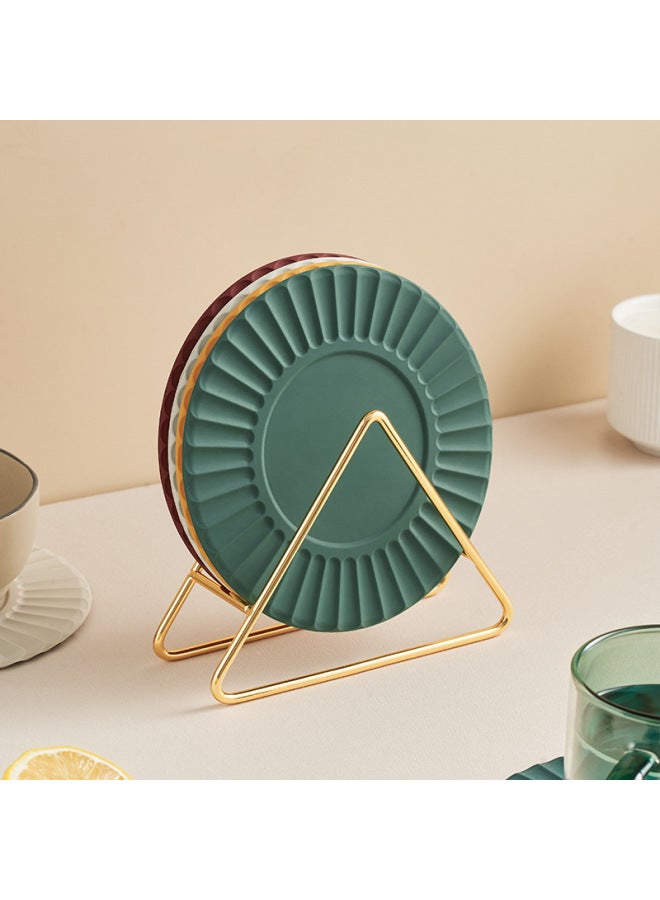 Ferris Wheel Silicone Heat Insulation Pad High Temperature Resistant Dining Mat Pot Mat Advanced Sense Cup Mat Bowl Mat Casserole Anti-scalding Mat Round Mat-Color:Metal Frame - Image 4
