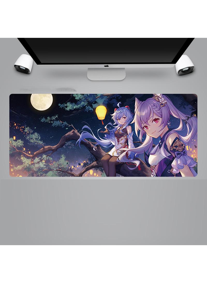 Y&D Genshin Anime Gaming Mouse Pad Extended Large Mat Desk Pad Stitched Edges Mousepad Long Mouse Pad And Non-Slip Rubber Base Mice Pad 900X400X4mm - Image 1