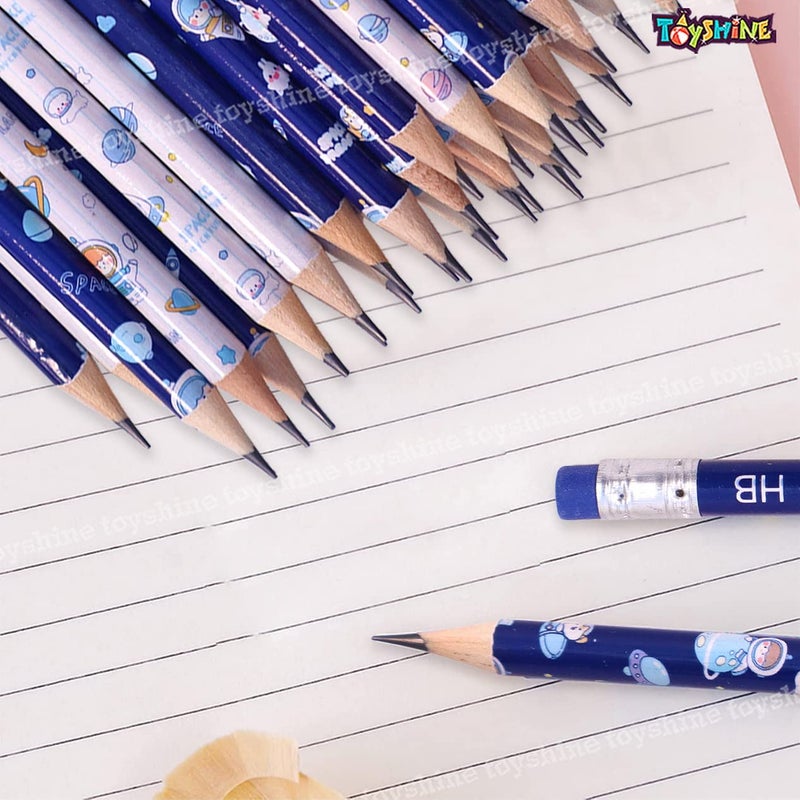 Toyshine Toyshine Pack of 30 Pencils Thick Strong Grip Pencils Suitable for School Kids Art Drawing Drafting Sketching Shading Space Blue - Image 2