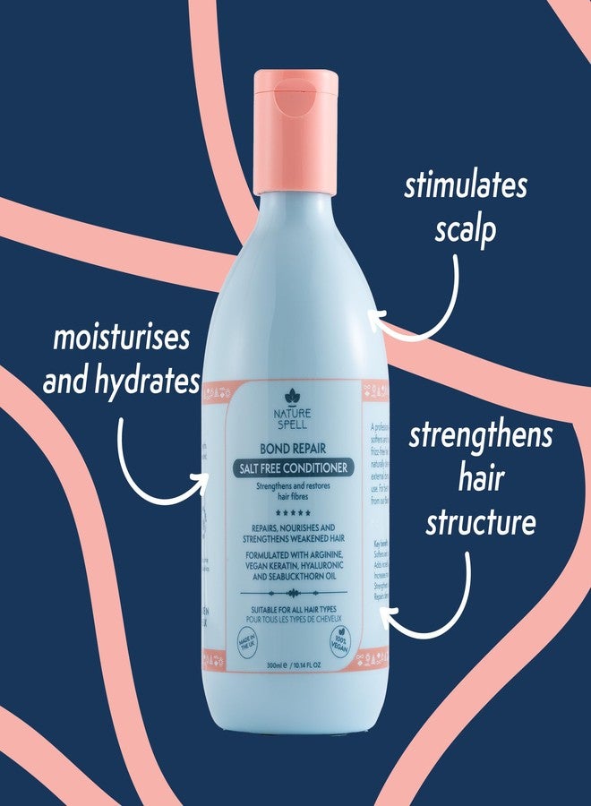 Nature Spell Bond Repair Duo, Shampoo and Conditioner Set, Strengthens Damaged Hair, Vegan Keratin Hair Treatment Nourishes & Adds Shine, 2 x 10.14 Fl Oz - Image 3