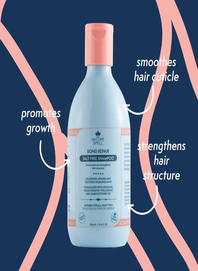 Nature Spell Bond Repair Duo, Shampoo and Conditioner Set, Strengthens Damaged Hair, Vegan Keratin Hair Treatment Nourishes & Adds Shine, 2 x 10.14 Fl Oz - Image 2