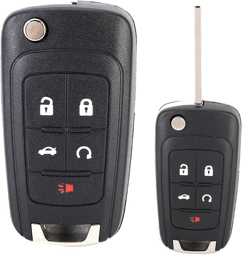 Haofy Replacement Key Shell Fit for 2010-2013, 5 Buttons Flip Key Fob Case Cover, Compact and Versatile, Easy to Install, UserFriendly Design, Black Color, Suitable for - Image 2