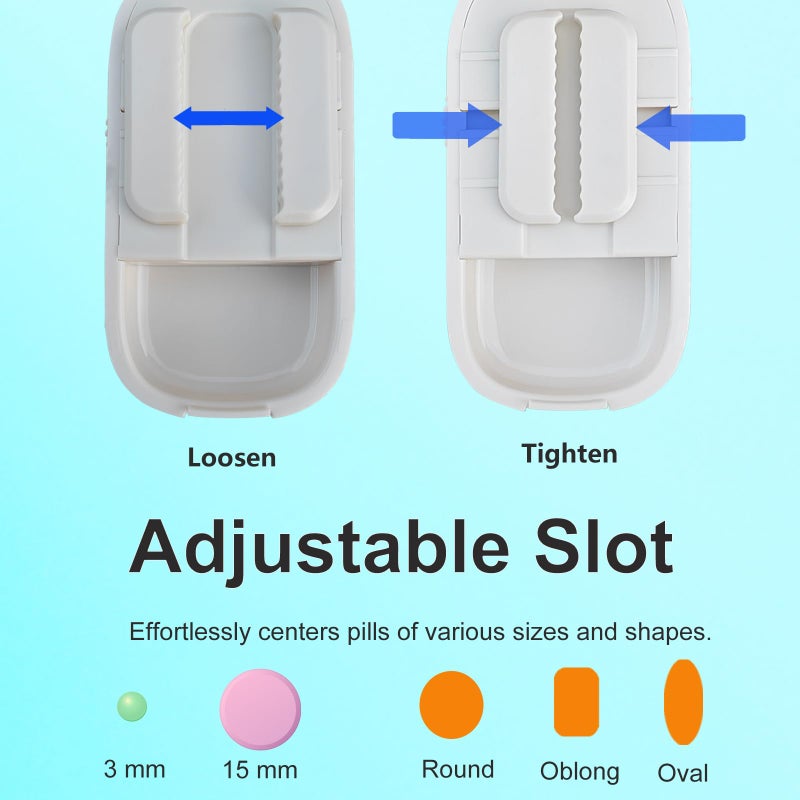 EPOCHWIT Pill Cutter for Cutting Multiple Pills, 1/2 1/4 Pill Splitter for Large, Small and Tiny Pills, with Improved Sharp Blade, Adjustable Centering Device - Image 3