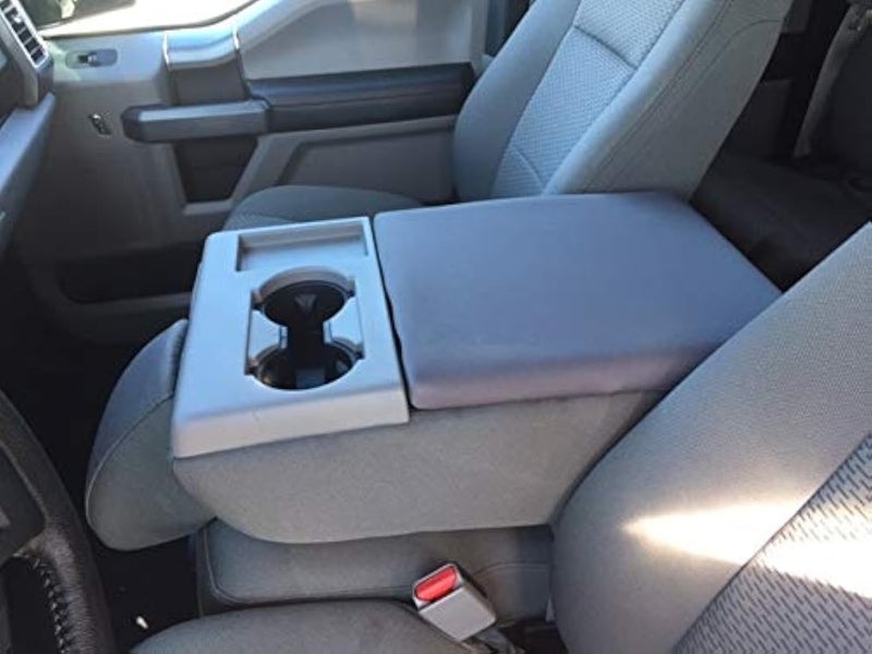 Auto Console Covers - Premium Center Console Cover Fits Ford F-250 Super Duty 2017-2022 Neoprene Armrest Protector Soft Waterproof Fabric Interior Protection -Gray - Image 1