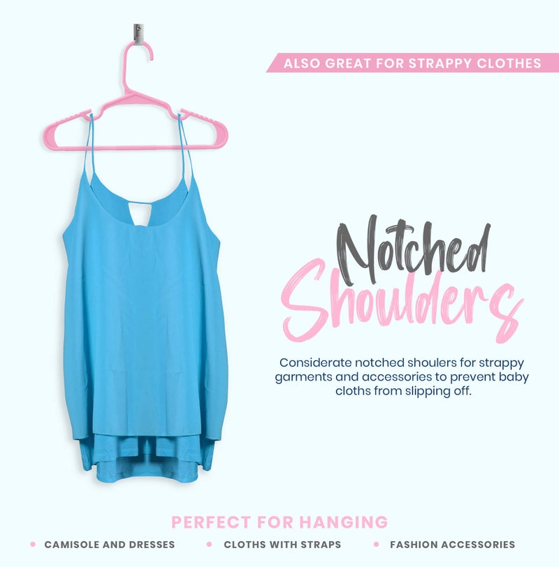 Utopia Home 20 Pack Kids Hangers - 11.5 Inch Plastic Baby Hangers For Closet - Childrens Hangers For Clothes & Infant Hangers For Closet - Ideal For Everyday Standard Use (Baby Pink) - Image 5