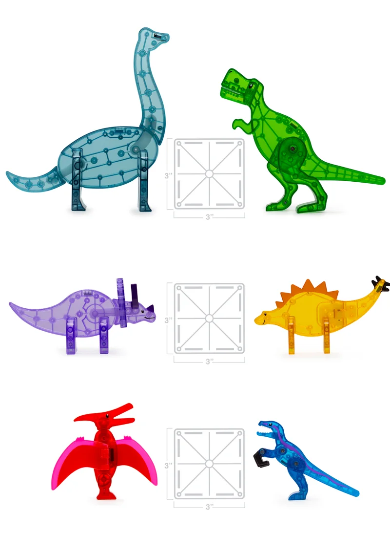 MAGNA-TILES Dino World XL 50 Piece Set